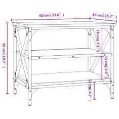 Vidaxl TV skříňka hnědý dub 60 x 40 x 50 cm kompozitní dřevo