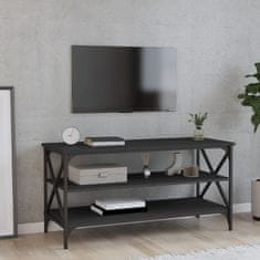 Greatstore TV skříňka černá 100 x 40 x 50 cm kompozitní dřevo