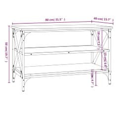 Greatstore TV skříňka dub sonoma 80 x 40 x 50 cm kompozitní dřevo