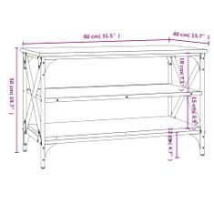 Vidaxl TV skříňka dub sonoma 80 x 40 x 50 cm kompozitní dřevo