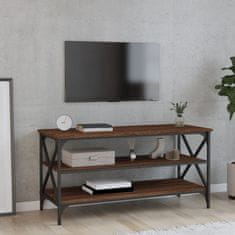 Greatstore TV skříňka hnědý dub 100 x 40 x 50 cm kompozitní dřevo