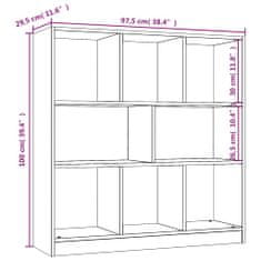 Petromila Knihovna kouřový dub 97,5 x 29,5 x 100 cm kompozitní dřevo