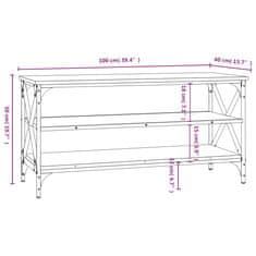 Vidaxl TV skříňka černá 100 x 40 x 50 cm kompozitní dřevo