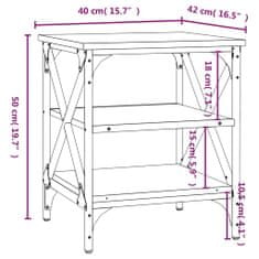 Vidaxl Odkládací stolek kouřový dub 40 x 42 x 50 cm kompozitní dřevo