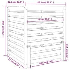 Greatstore Kompostér bílý 82,5 x 82,5 x 99,5 cm masivní borové dřevo