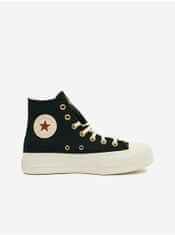 Converse Černé dámské kotníkové tenisky na platformě Converse Chuck Taylor All Star Lift 35