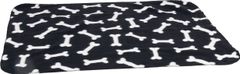 Karlie Fleecová deka černá kost 100x70cm