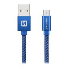 SWISSTEN Swissten Datový Kabel Textile Usb / Micro Usb 1,2 M Modrý