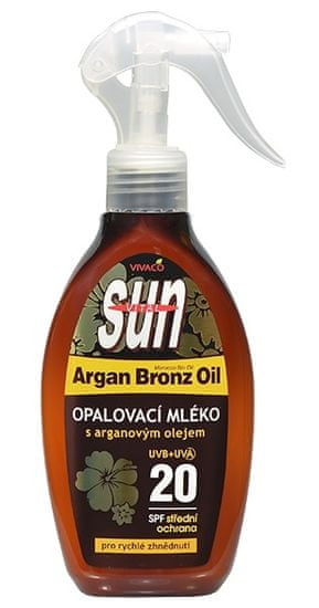 SUN Vital Opalovací mléko s BIO arganovým olejem SPF 20 SUN VITAL  200 ml