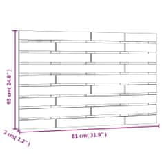 Vidaxl Nástěnné čelo postele 81 x 3 x 63 cm masivní borové dřevo