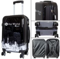 MONOPOL Sada kufrů Fly The World Black 3-set