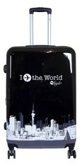 MONOPOL Sada kufrů Fly The World Black 3-set