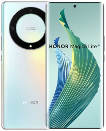 Honor Magic5 lite 5G 5G internet 5G připojení lehké tělo AMOLED displej zaoblený displej luxusní design, dual-view video video z obou stran rychlonabíjení výkonný chytrý telefon, 6GB RAM Qualcomm Snapdragon 695 5G rychlonabíjení 40W nabíjení vysoké rozlišení displeje HDR LTE připojení Wi-Fi GPS AMOLED displej, 4K videa, trojnásobný fotoaparát ultraširokoúhlý, vysoké rozlišení, výkonný chytrý telefon OS Android tenké tělo nízká hmotnost lehký ultratenký telefon ultraširokoúhlý objektiv makro hloubkový objektiv širokoúhlá kamera 120Hz obnovovací frekvence FullHD+ rozlišení velký displej telefon noční režim 100Mpx hlavní kamera NFC Bluetooth 5.1 ultraširokoúhlý snímač makro hloubkový objektiv výkonný fotoaparát