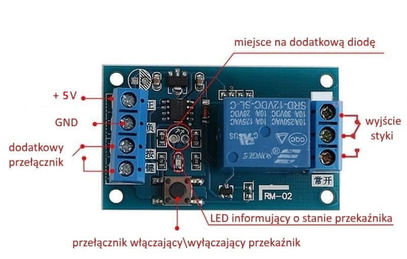 Arduino návody  Bistabilní relé modul 