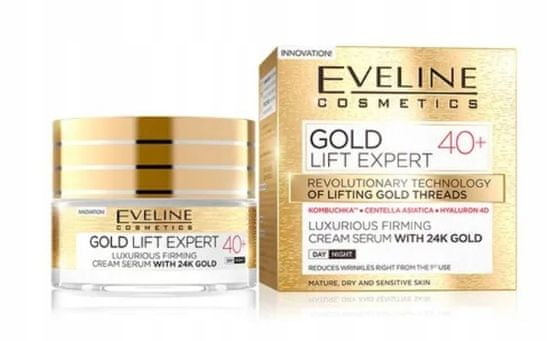 Eveline GOLD LIFT EXPERT LUXUSNÍ ZPEVŇUJÍCÍ KRÉM-SÉRUM S 24KARÁTOVÝM ZLATEM 40 50 ML