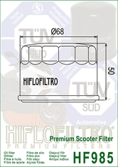 Hiflofiltro Olejový filtr HF985