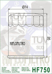 Hiflofiltro Olejový filtr HF750