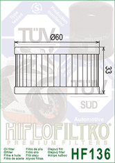 Hiflofiltro Olejový filtr HF136