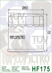 Hiflofiltro Olejový filtr HF175