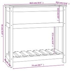 Vidaxl Truhlík s policí medově hnědý 82,5x34,5x81 cm masivní borovice