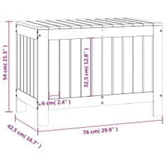 Petromila Zahradní úložný box černý 76 x 42,5 x 54 cm masivní borovice