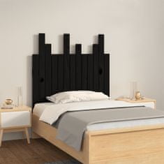 Vidaxl Nástěnné čelo postele černé 82,5x3x80 cm masivní borové dřevo