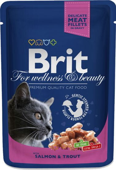 Brit Brit Premium Cat Kapsička pro kočky s lososem a pstruhem, 100 g