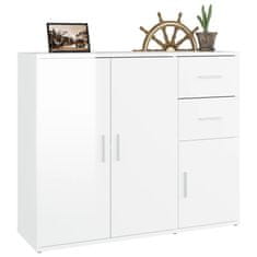 Greatstore Příborník bílý s vysokým leskem 91x29,5x75 cm kompozitní dřevo