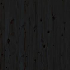 Greatstore Nástěnné čelo postele černé 141x3x91,5 cm masivní borové dřevo