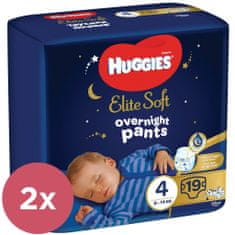 Huggies 2x Elite Soft Pants OVN Kalhotky plenkové jednorázové 4 (9-14 kg) 19 ks