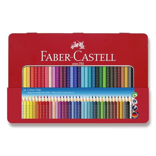 Faber-Castell Pastelky Grip 2001 plechová krabička, 36 barev