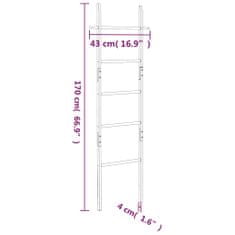 Vidaxl Žebřík na ručníky 170 cm masivní ořechové dřevo