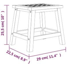 Vidaxl Stolička 29 x 22,5 x 25,5 cm masivní ořechové dřevo