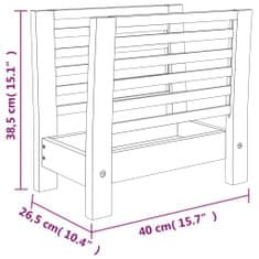 Greatstore Stojan na časopisy 40 x 26,5 x 38,5 cm masivní ořechové dřevo