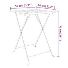 Vidaxl Skládací bistro stůl 55 x 54 x 71 cm masivní akácie a ocel