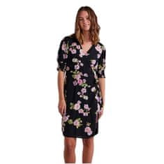 Pieces Dámské šaty PCTALA Regular Fit 17133694 Black Big Flower (Velikost XS)