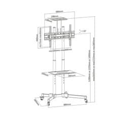 TM Electron televizní držák na stěnu, 37"-70", 50 kg