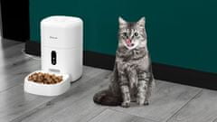 Tellur WiFi Smart Pet Feeder-dávkovač krmiva, UltraHD kamera, 4L, bílá