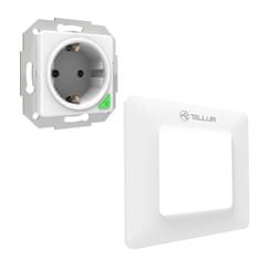 WiFi Smart Wall Plug, 3000W, 16A, bilá