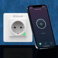 WiFi Smart Wall Plug, 3000W, 16A, bilá