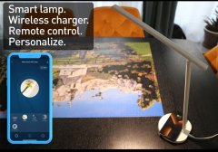 Tellur Smart Light WiFi stolní lampa s nabíječkou, bílá