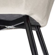 tectake 8x Židle Marilyn sametový vzhled černá