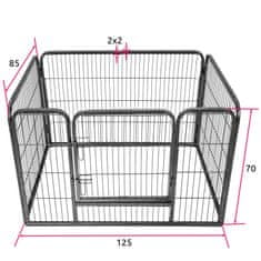 tectake Ohrádka pro pejsky a štěňata železná obdélníková