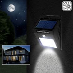 tectake Venkovní nástěnné svítidlo LED integrovaný solární panel a detektor pohybu