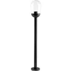 LUMILED Zahradní lampa E27 venkovní černý stĺp OVALIS 100cm