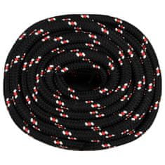 Vidaxl Lodní lano černé 20 mm 25 m polypropylen
