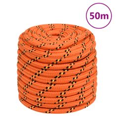 Vidaxl Lodní lano oranžové 16 mm 50 m polypropylen