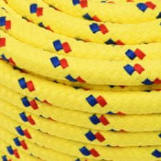 Greatstore Lodní lano žluté 12 mm 50 m polypropylen