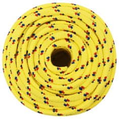 Greatstore Lodní lano žluté 12 mm 50 m polypropylen