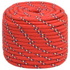 Greatstore Lodní lano červené 18 mm 25 m polypropylen